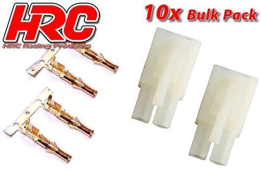 HRC Racing - HRC9061B - Connector - Tamiya Female (10 pcs) - Gold