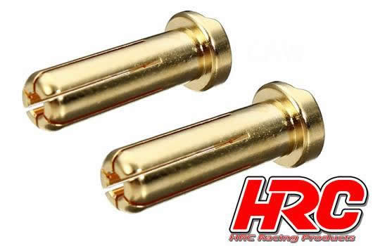 Connector - 5.0mm - Male Low Profile (2 pcs) - Gold