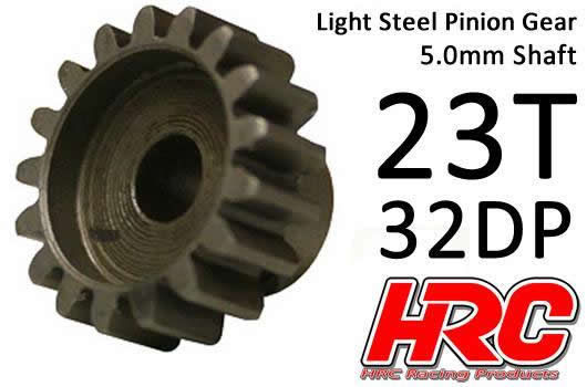 HRC Racing - HRC73223 - Pinion Gear - 32DP / 0,8M / 5mm Shaft - Steel - Light - 23T