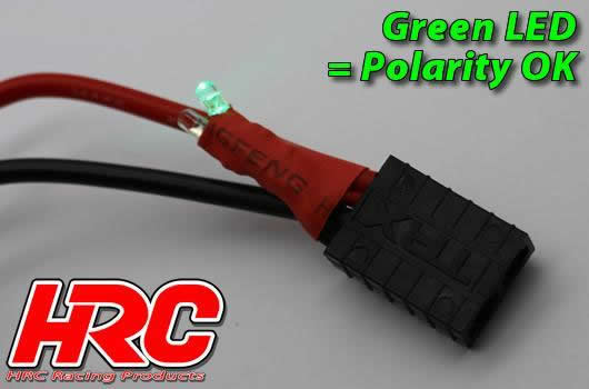 Câble Charge & Drive - 4mm Bullet à prise TRX & Balancer avec Polarity Check LED - Gold