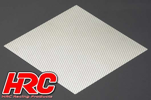 HRC Racing - HRC25401K - Parti di carrozzeria - 1/10 accessorio - Scale - Acciaio inossidabile - Griglia di presa di aria modificata - 100x100mm - Diamond - Argento