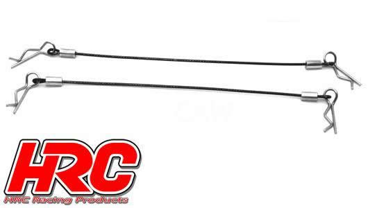 Body Clips - 1/10 - with 110mm Metal Cord (4 + 2 pcs)