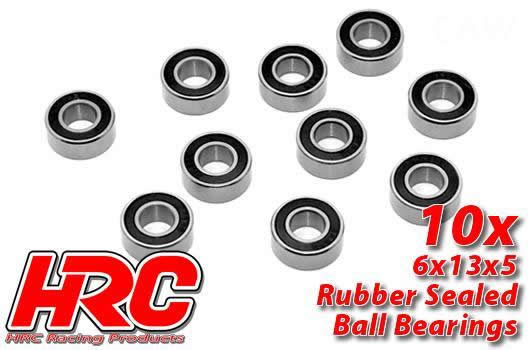 HRC Racing - HRC1252RS - Ball Bearings - metric -  6x13x5mm Rubber sealed (10 pcs)