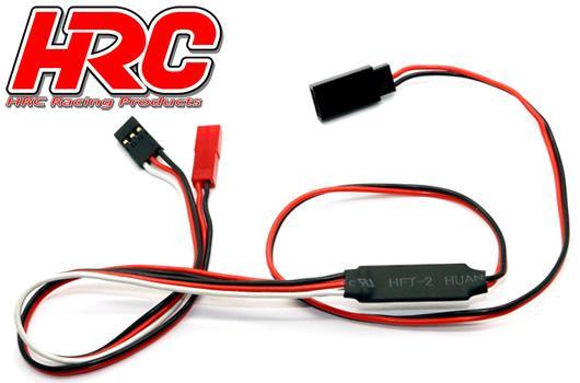 HRC Racing - HRC9258B - Interrupteur - On/Off - Commandé par radio - BEC / BEC sortie double (JR / Récepteur)