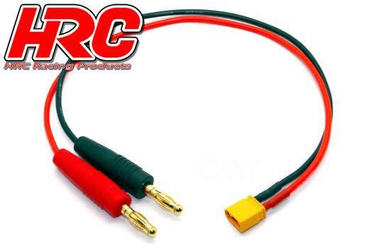 HRC Racing - HRC9103 - Cavo di carico - 4mm Bullet a Connetore Batteria XT30 - 300mm - Gold