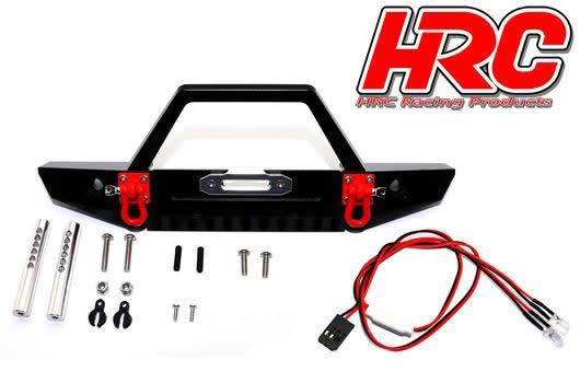 Karosserieteile - 1/10 Zubehör - Aluminium - Rammschutz mit LED - Typ C (vorne)