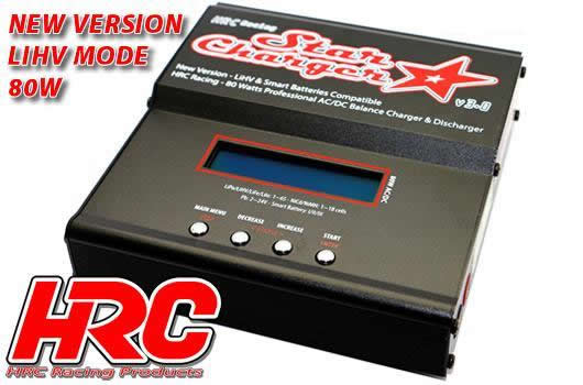 HRC Racing - HRC9352B - Ladegerät - 12/230V - HRC Star Charger V3.0 - LiHV compatible - 80W