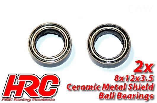 HRC Racing - HRC1248CA - Ball Bearings - metric - 8x12x3.5mm - Ceramic (2 pcs)