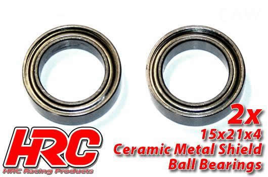 HRC Racing - HRC1284CA - Kugellager- metrisch - 15x21x4mm - Keramik (2 Stk.)