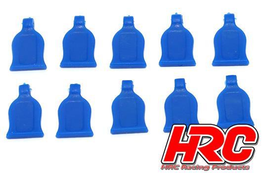 HRC Racing - HRC2041BL - Body Clips Tabs - for 1/10 clips - Blue (10 pcs)
