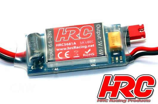 HRC Racing - HRC5681A - Electronic - UBEC - Input 6.6~28V - Output 5V or 6V and 5Amp