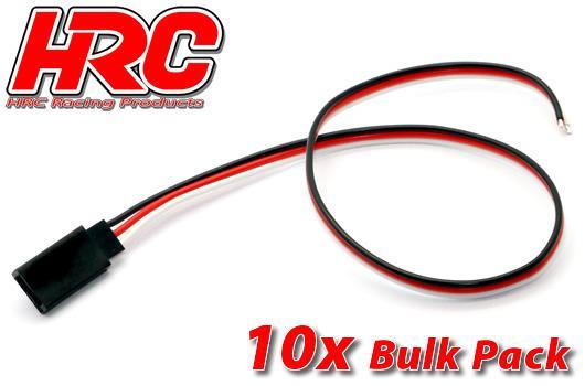 HRC Racing - HRC9207B - Servo Cable - FUT -  socket- 30cm Long - BULK 10 pcs - 22AWG