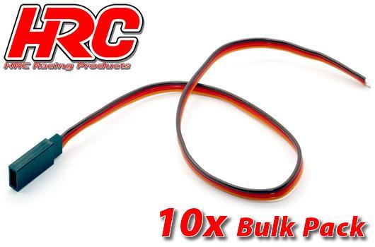 HRC Racing - HRC9217B - Servo Kabel - JR Buchse  -  30cm Länge - BULK 10 Stk - 22 AWG.