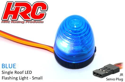 HRC Racing - HRC8738SB - Light Kit - 1/10 TC/Drift - LED - JR Plug - Single Roof Flashing Light V3 (10x15mm) - Blue