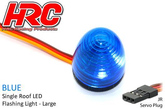 HRC Racing - HRC8738LB - Set d'éclairage - 1/10 TC/Drift - LED - Prise JR - Gyrophare de toit V4 (13x17mm) - Bleu