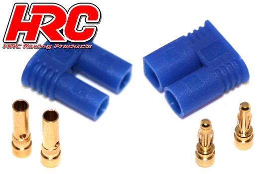 HRC Racing - HRC9050P - Connector - EC2 - Male + Female (1 pair) - Gold