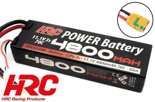 HRC Racing - HRC02348X - Battery - LiPo 3S - 11.1V 4800mAh 70C - Hard Case Slim LCG- XT90AS 138x46x25mm