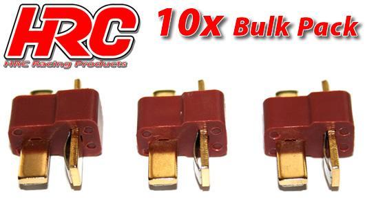 HRC Racing - HRC9031B - Stecker - Ultra T (Dean's Kompatible) - männchen (10 Stk.) - Gold