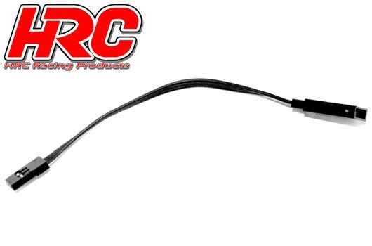 HRC Racing - HRC9240K - Prolunga di servo - Maschio/Femmina - JR  -  10cm Lungo - Nero/Nero/Nero-22AWG