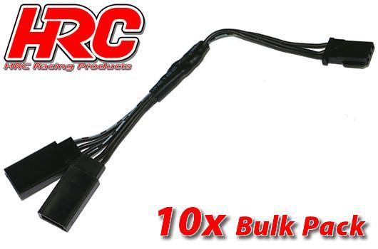HRC Racing - HRC9239KB - Câble - Y - UNI (FUT) - Noir/Noir/Noir - BULK 10 pces-22AWG