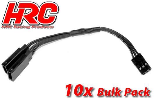 HRC Racing - HRC9249KB - Cavo - Y - JR typo - Nero/Nero/Nero - 12cm - BULK 10 pzi-22AWG