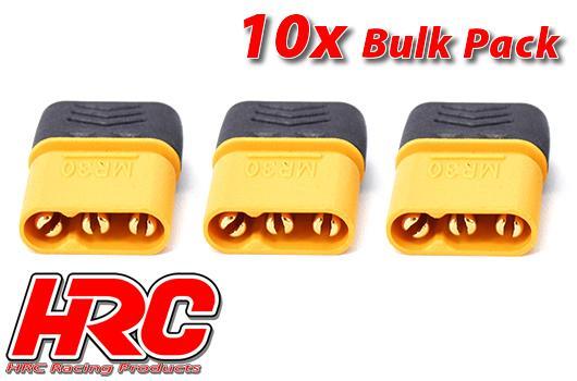 HRC Racing - HRC9020M10 - Stecker - MR30 Triple - männchen (10 Stk.) - Gold