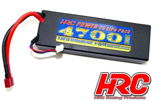 HRC Racing - HRC02247D - Battery - LiPo 2S - 7.4V 4700mAh 40C - Hard Case - Ultra T 46.5*25*138.5mm