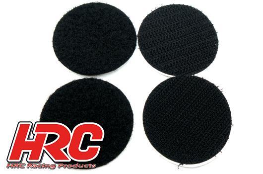 HRC Racing - HRC5045K42 - Hook and Loop Fastener - Self Adhesive - Round D42mm - Black (2 pcs)