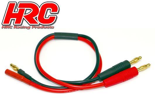 HRC Racing - HRC9103G - Charger Lead - 4mm Bullet to 4mm (m) negative / 4mm (f) positive - 300mm - Gold