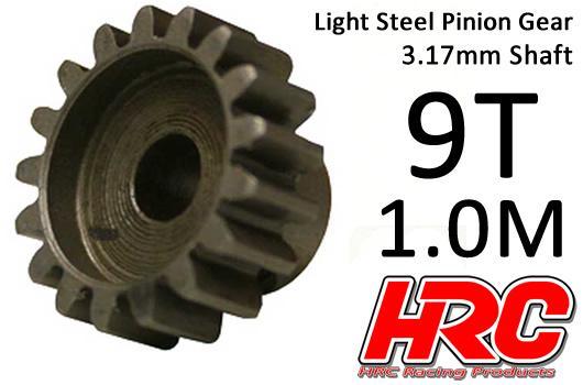 HRC Racing - HRC71009S - Pignone - 1.0M / 3.17mm Shaft - Acciaio - Leggero - 9T