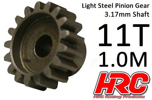 HRC Racing - HRC71011S - Pignon - 1.0M / axe 3.17mm - Acier - Léger - 11D