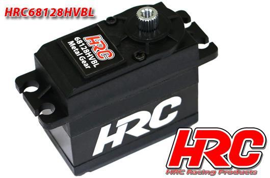 HRC Racing - HRC68128HVBL - Servo - Digital - HV High Speed - 40x38x20mm / 53g - 28kg/cm - Brushless - Pignons Métal - Etanche - Double roulement à billes