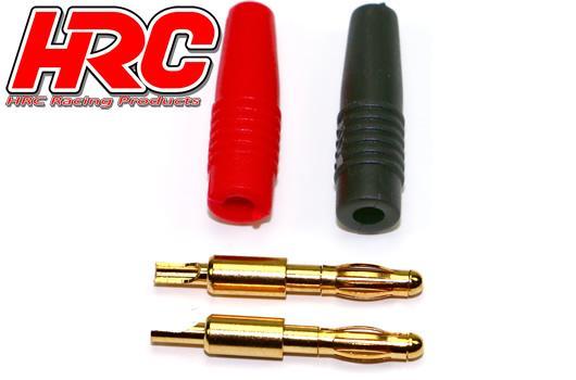 HRC Racing - HRC9004BN - Connettori - 4.0mm - Banana Maschi (2 pzi)