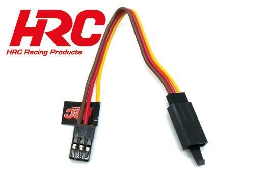 HRC Racing - HRC9240CL - Servo Extension Cable - with Clip - Male/Female - JR  -  10cm Long-22AWG