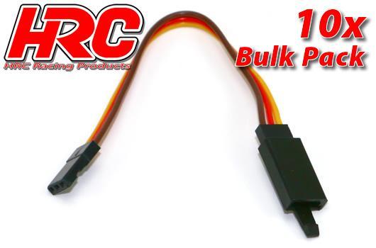 HRC Racing - HRC9240CLB - Prolongateur de servo - avec Clip - Mâle/Femelle - JR -  10cm Long - BULK 10 pces-22AWG