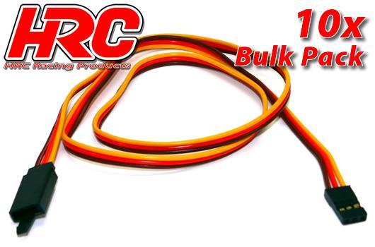 HRC Racing - HRC9245CLB - Servo Extension Cable - with Clip - Male/Female - JR - 60cm Long - BULK 10 pcs-22AWG