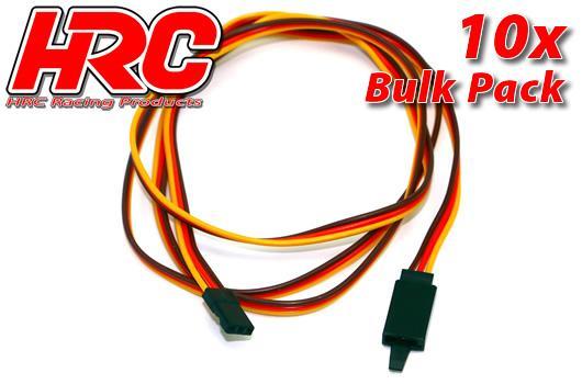 HRC Racing - HRC9247CLB - Prolunga di servo - con Clip - Maschio/Femmina - JR tipo - 100cm Lungo - BULK 10 pzi-22AWG