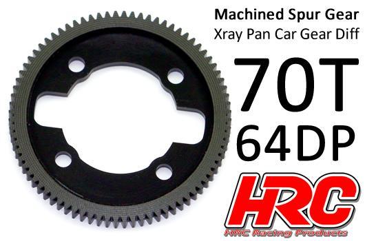 HRC Racing - HRC764X70 - Corona - 64DP - Low Friction Machined Delrin - Ultra Light - Xray Pan Car - 70T