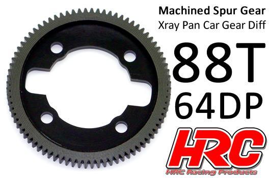 HRC Racing - HRC764X88 - Hauptzahnrad - 64DP - Low Friction Gefräst Delrin - Ultra Light -  Xray Pan Car - 88Z