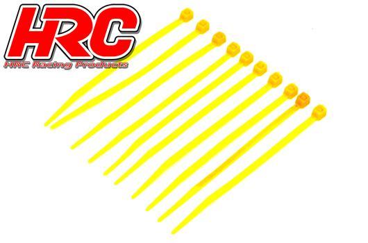 HRC Racing - HRC5021YE - Tie-Wraps - Court (100mm) - Jaune (10 pces)