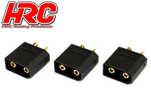 HRC Racing - HRC9096KA - Connettori - XT90 NERI - maschi (3 pzi) - Gold