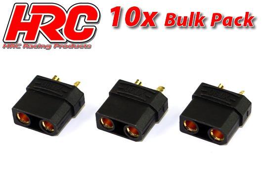 HRC Racing - HRC9097KB - Connector - XT90 BLACK - Female (10 pcs) - Gold