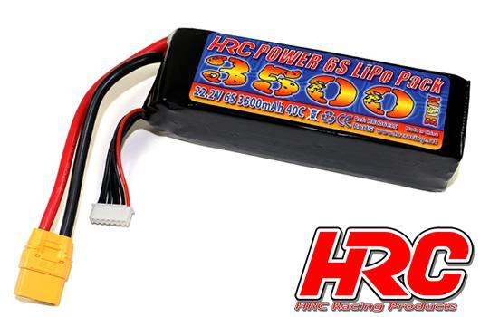 HRC Racing - HRC06635X - Batteria - LiPo 6S - 22.2V 3500mAh 40C - No Case - XT90AS 42x43x139mm