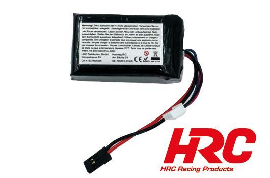 Battery - LiPo 2S - 7.4V 2300mAh 20C - No Case - Receiver Pack - Hump Style - JR Plug 33.5*32*55mm