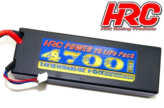 HRC Racing - HRC02247X - Batteria - LiPo 2S - 7.4V 4700mAh 40C - Hard Case - XT90AS 46.5*25*138.5mm