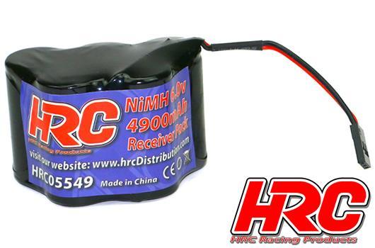 HRC Racing - HRC05549H - Akku - 5 Zellen - Empfänger Akku - 6V NiMH 4900mAh Sub-C - hump - JR