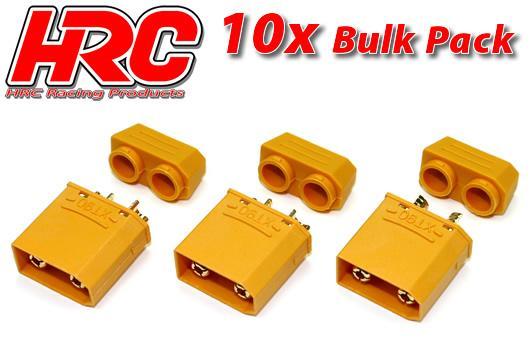 HRC Racing - HRC9096PB - Connector - XT90 with CAP - Male (10 pcs) - Gold