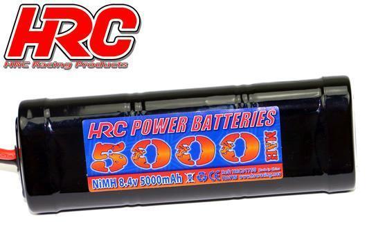 Accu - 7 Eléments  - HRC Power Batteries - NiMH - 8.4V 5000mAh - Hump Stick - Ultra T