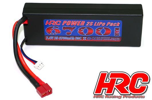 HRC Racing - HRC02267D - Accu - LiPo 2S - 7.4V 6700mAh 50C - RC Car - Hard Case - Ultra T - 138*45*25mm