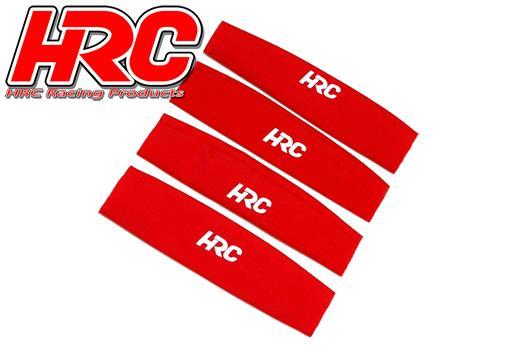 Option Part - 1/8 Off Road - Shock Socks 90x25-30mm - Red (4 pcs)